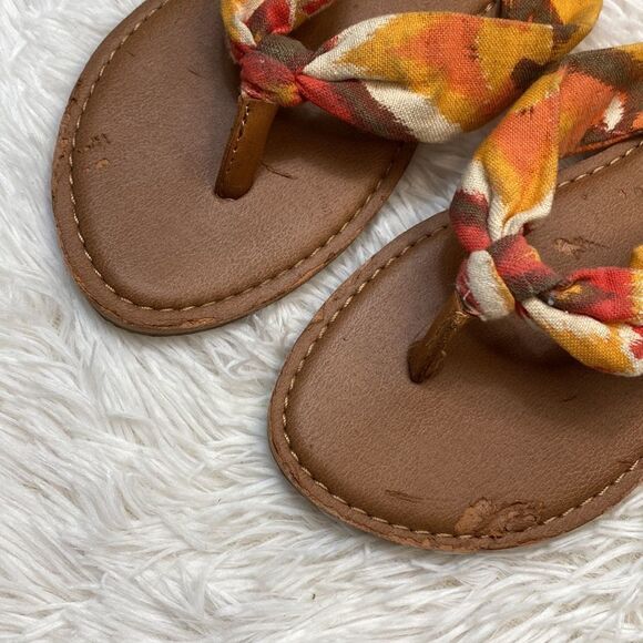 Lucky Brand Sz 8.5 Multi Color Fabric Slip On Flip Flops LK-Finola - Picture 2 of 8